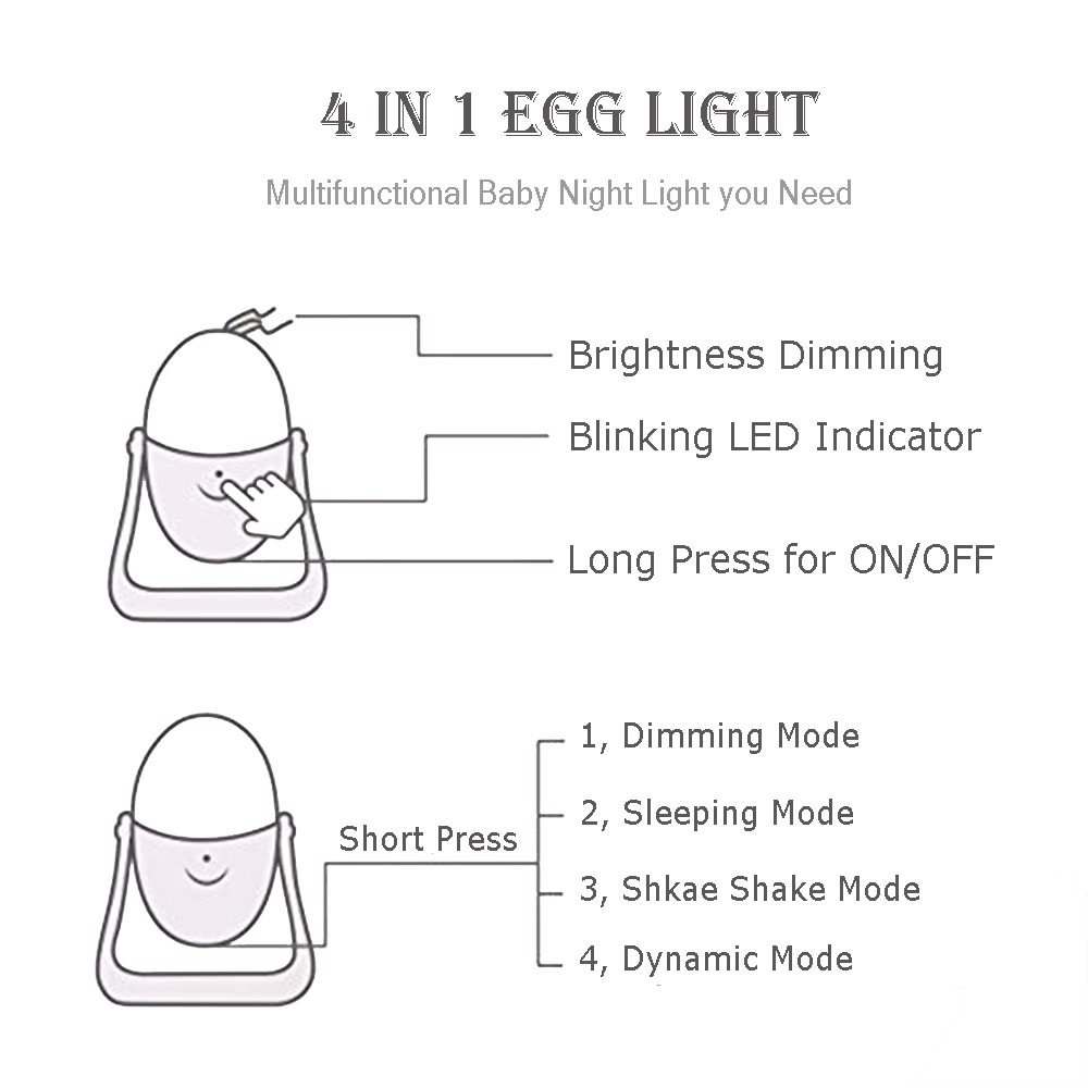 Night Light Egg Kids Table Lamp New Rgb Couette De Tete De Lit You Tube