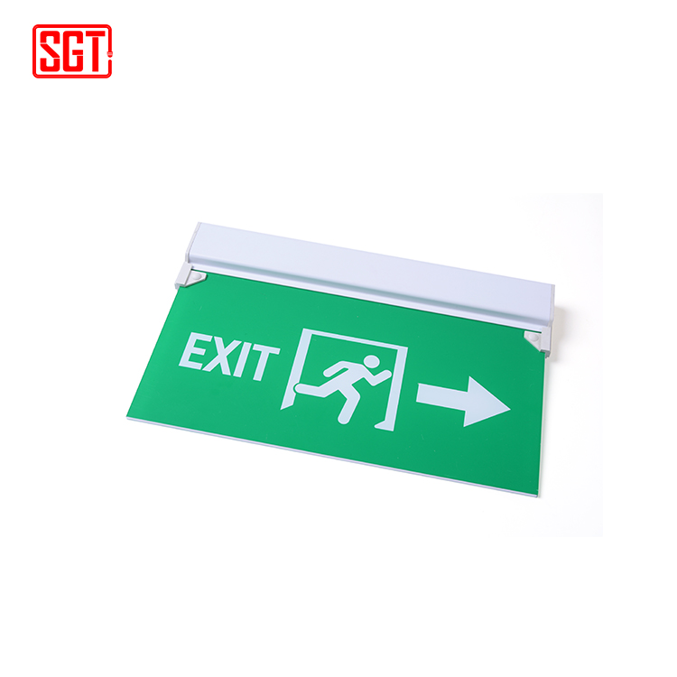 CE certification ABS Acrylic double sided rechargeable LED battery backup led running man exit sign elevator emergency light