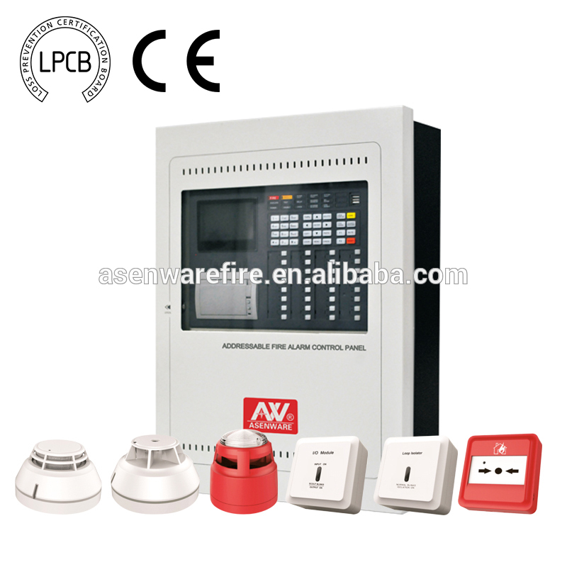 AW-FP300 EN54 LPCB approved 1 loop 324 address addressable fire alarm system for building