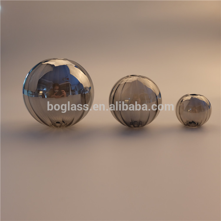 Different Size Transparent Hollow Glass Balls With Hole For Hanging Decoration