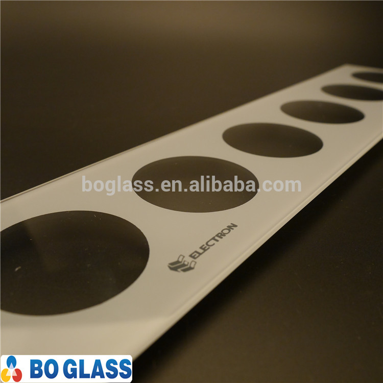 tempered touch switch glass panel with silk screen printing