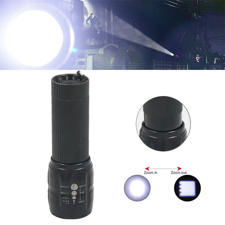 Zoomable LED Flashlight Mini Waterproof Hand Torch Lamp