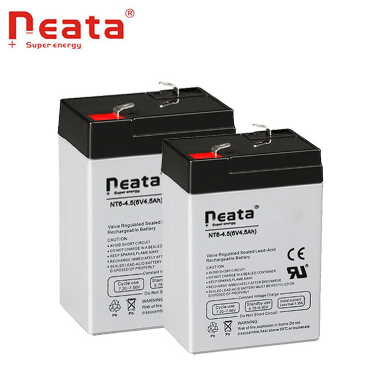 6V4.5Ah 20hr rechargeable battery