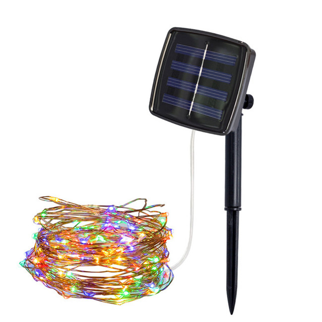 Christmas hot solar copper string light for hotel use