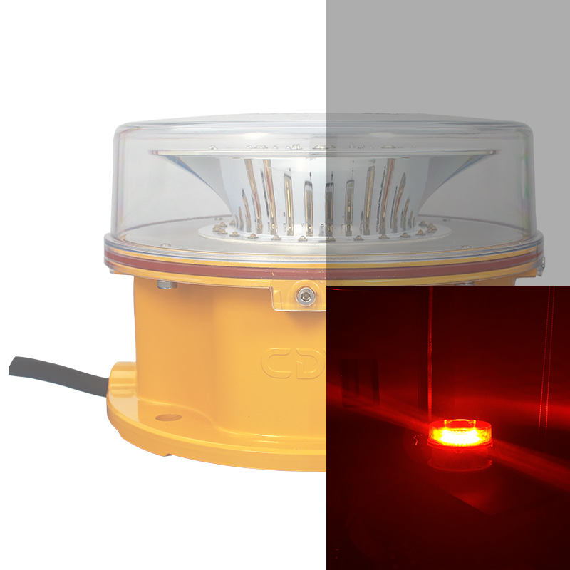 ICAO LED Warning Beacon Lights Red Flashing Aviation Warning Light for Masts & Tower