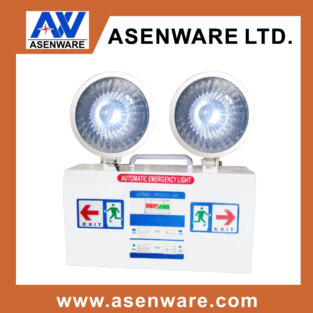 Weatherproof Twin spot emergency light for homes and buildings