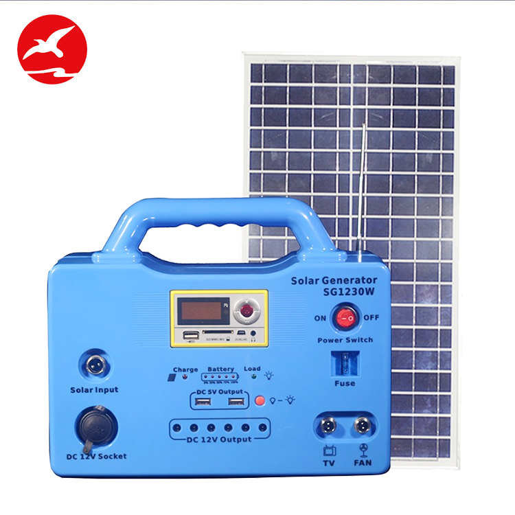 Portable rechargeable mobile charger solar system kit home solar system