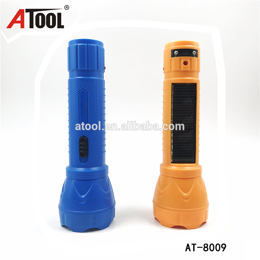 High quality 0.5w+6LED solar rechargeable led torch flashlight