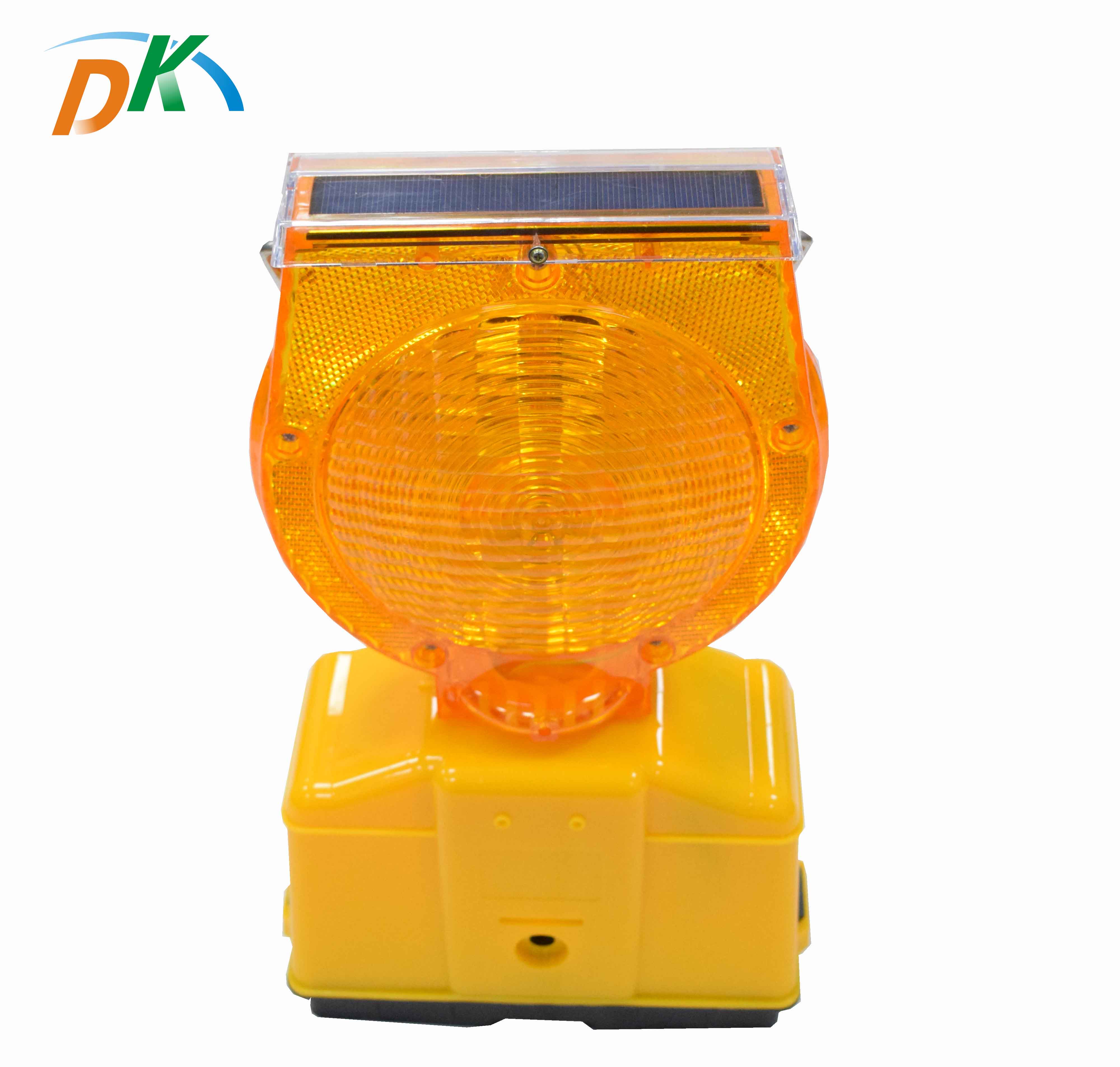 DK PC+PP Road Construction Traffic Solar Barricade Warning Light 18cm diameter