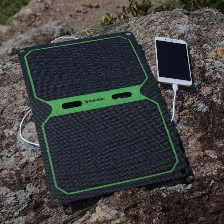 Portable outdoor charging device 12W solar charging panel with monocrystalline cell