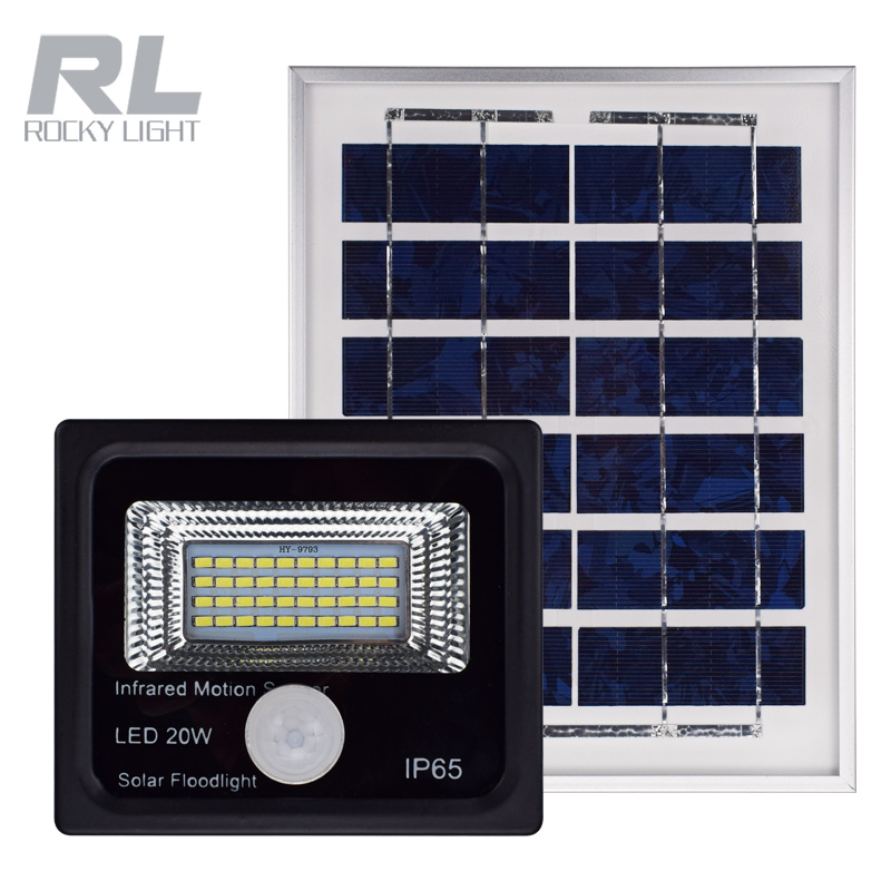 RL ip65 50w rechargeable led floodlight with sensor