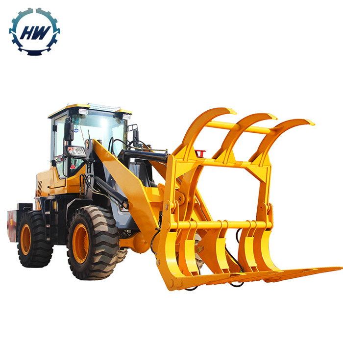 wheel loader with log clamp/timber grab