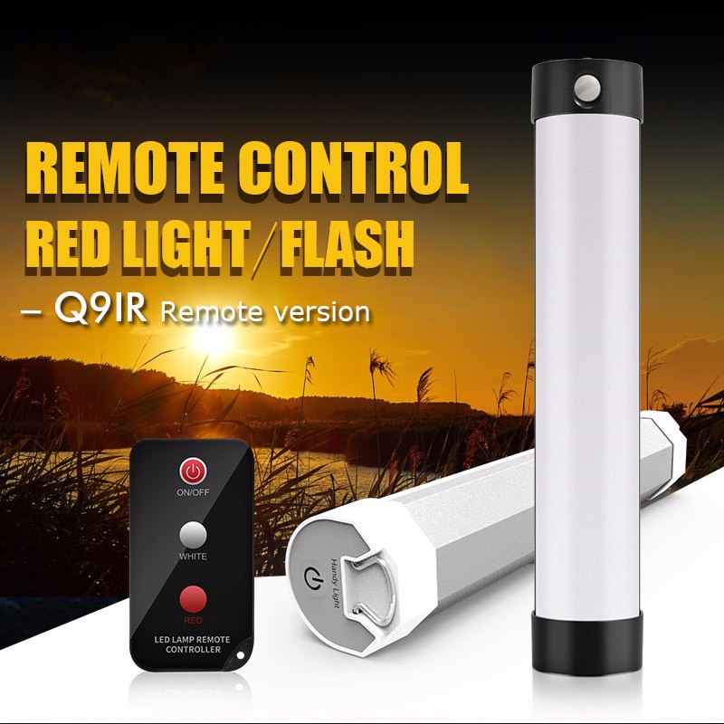 UYLED IR Remote Control Lithium Battery Type Portable Magnetic Handheld  Bi-Color LED Tube Camping Light