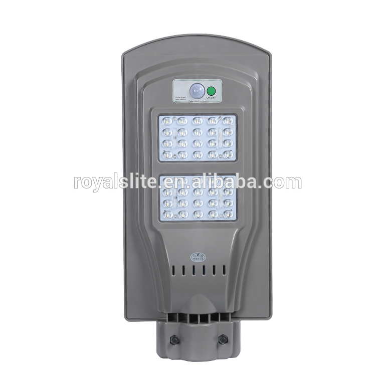 China Supplier 20W 30W 40W 60W 90W IP65 led solar outdoor street light waterproof outdoor lighting