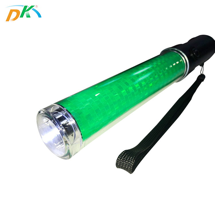 DK LED rechargeable PVC 26cm traffic warning wand baton roadsafety control