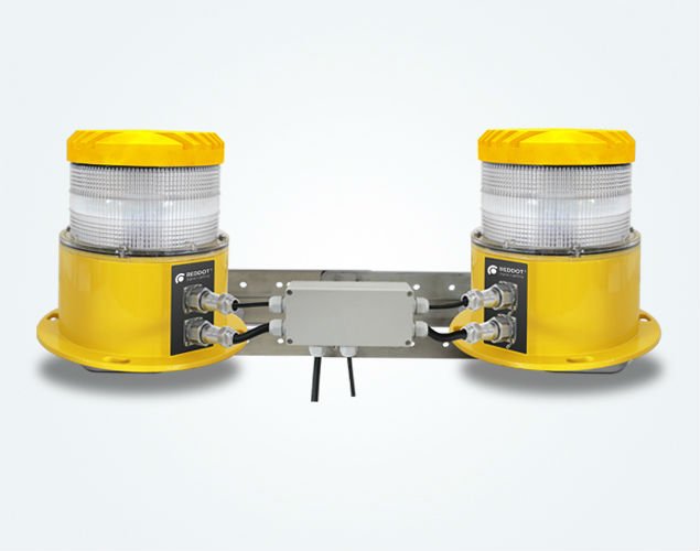 OM2KW LED based dual medium intensity obstruction light/ICAO medium intensity Type C/FAA L864