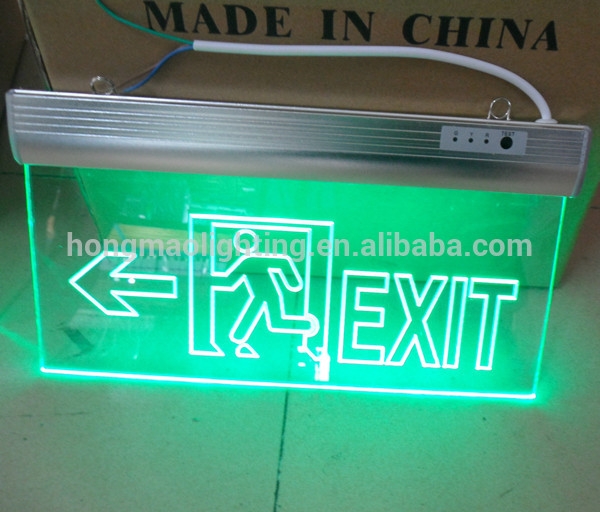 LED Lighting Acrylic Emergency Down Arrow Running Man Exit Sign Light