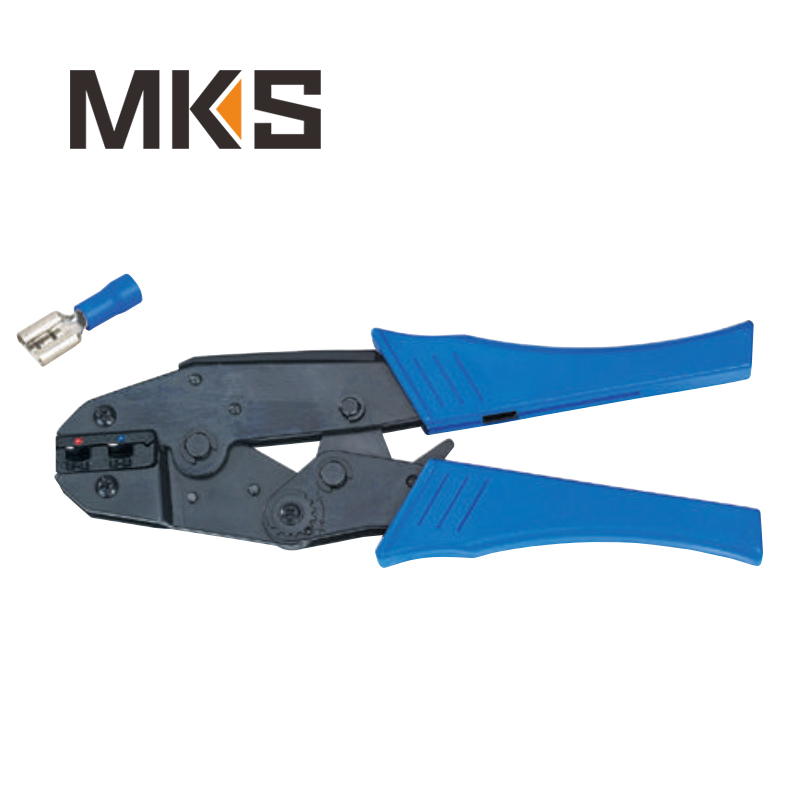 HS-25J 9' european style ratchet crimping plier for insulated  tabs and receptacles 0.5-1.5, 1.5-2.5mm2