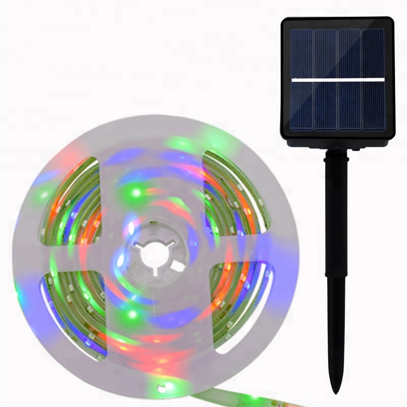 solar powered led flexible strip lights light string outdoor strip led
