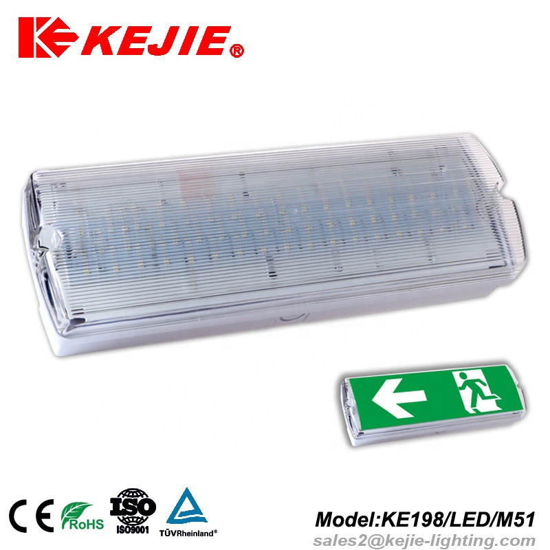 Kejie 7.5W ( Emergency ) IP65 LED Bulkhead Lights with Milky Cover