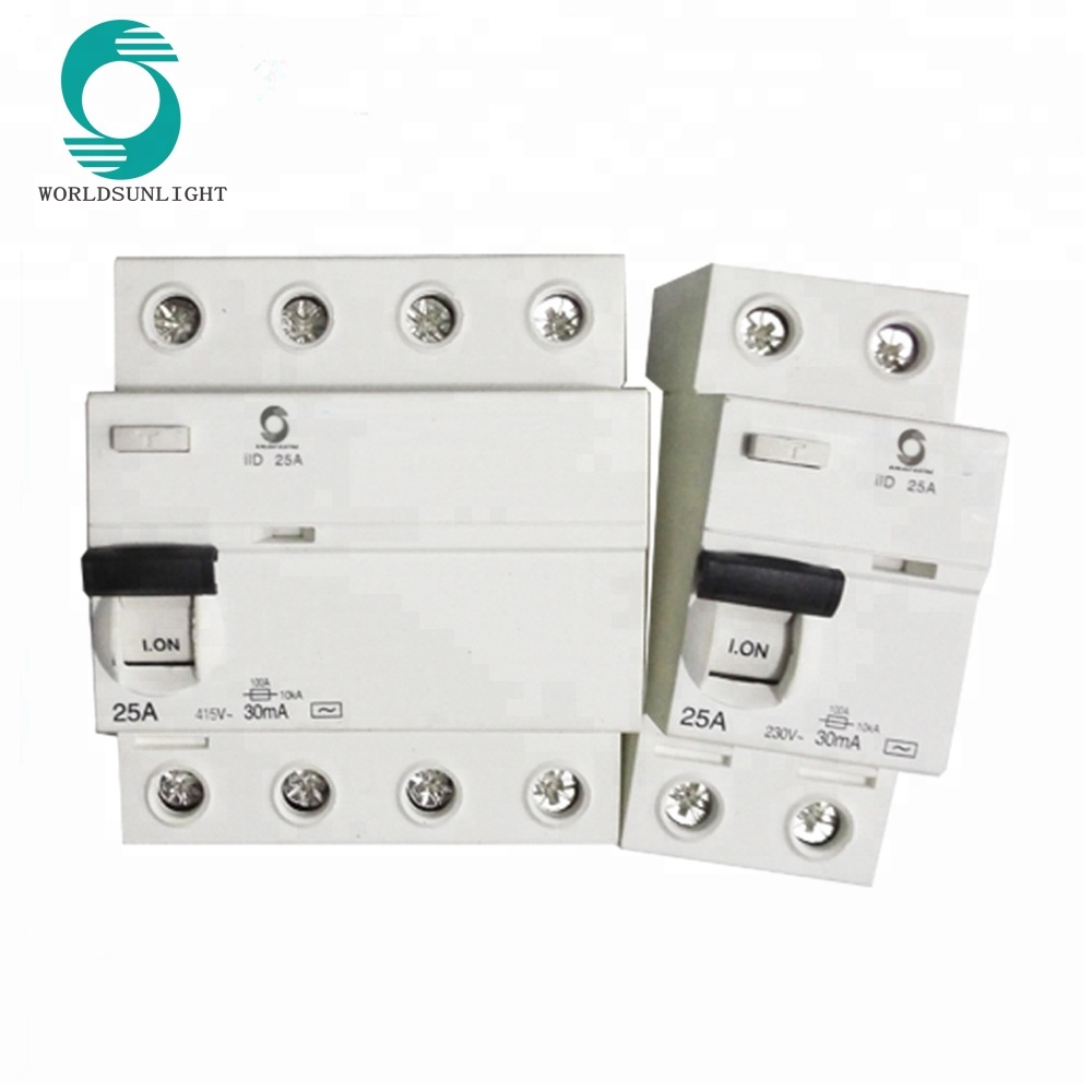 XIID IID iDK model AC type 30ma 100ma 300ma 500ma 16A - 63A 2P 4P residual current circuit breaker rccb