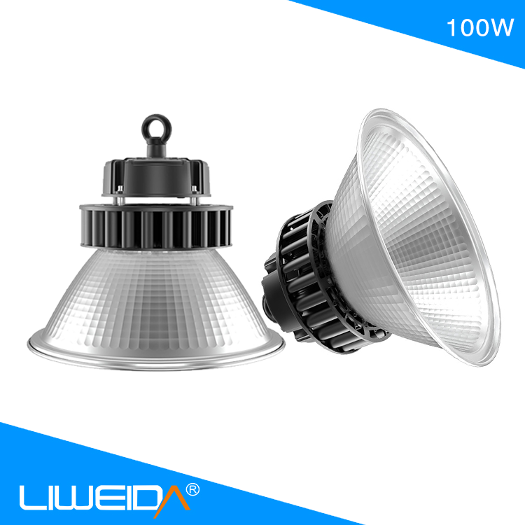 IP67 Aluminum housing adjustable bracket e40 thread base led industrial 100w led high bay light used in warehouse