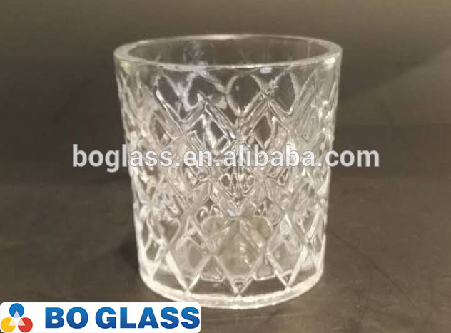 wholesale old fashion whisky glass cup with carve