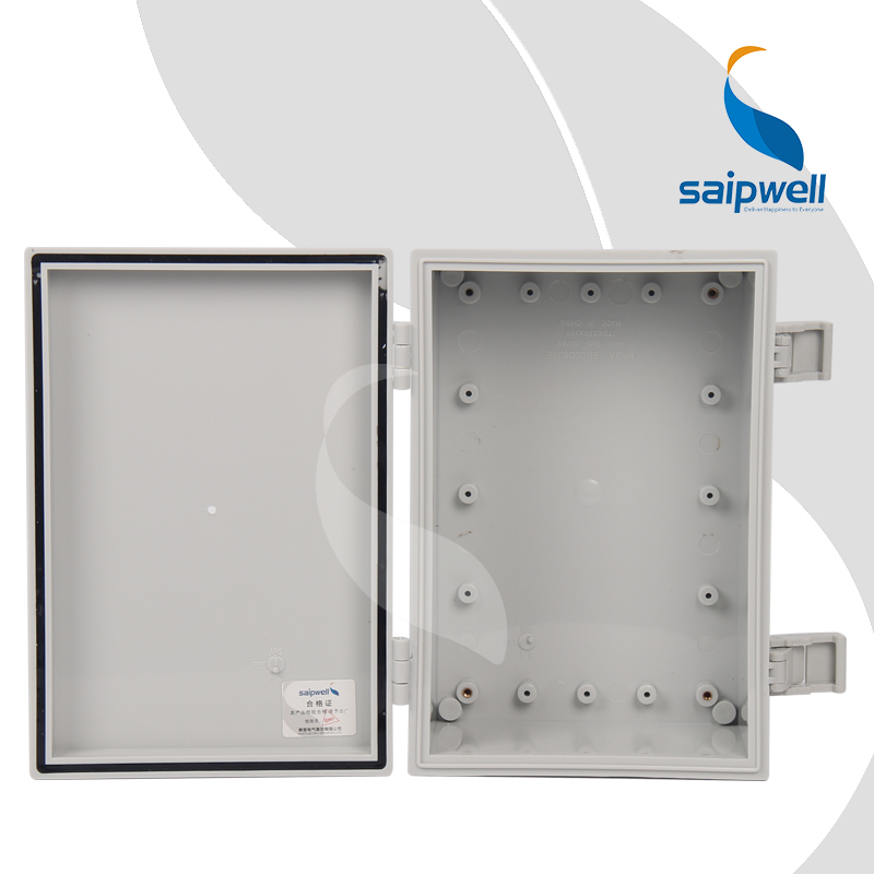 Saipwell Plastic Box Hinged Lid Container Electric Cabinet (170*250*100) SP-MG-172510/ Waterproof enclosure panel box