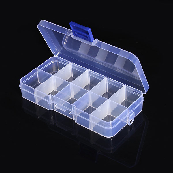 4 Size 10/15/24/36 Slot Clear Electronic Components Storage Organizer Assortment Box Plastic Case Convenience Store Small Items