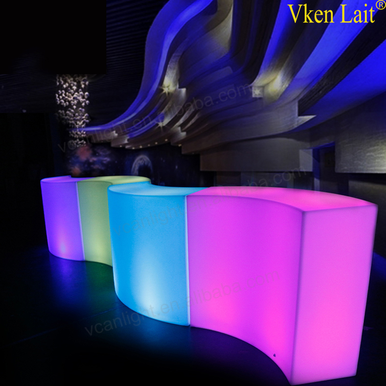 Waterproof outdoor light up led nightclub bar counter for garden