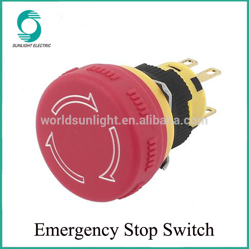 PBS-96-4 16MM 4 PINS Waterproof Emergency Stop Mushroom Button; Emergency Switch;Emergency Stop Switch Push Button