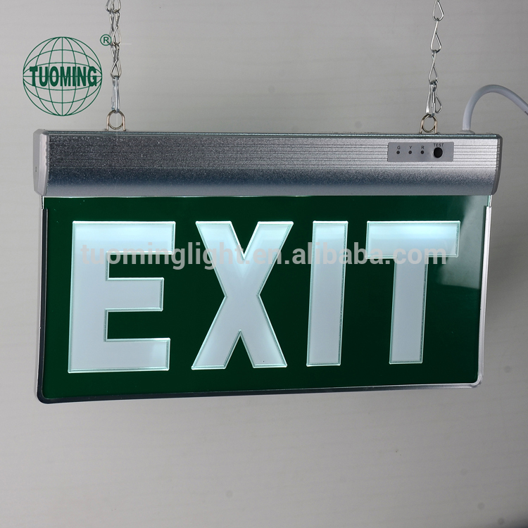 Wide voltage AC85-265V exit sign light board/fire exit light/led emergency running man exit sign