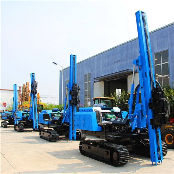Crawler type hydraulic hammer pile driver solar ramming machine for solar project