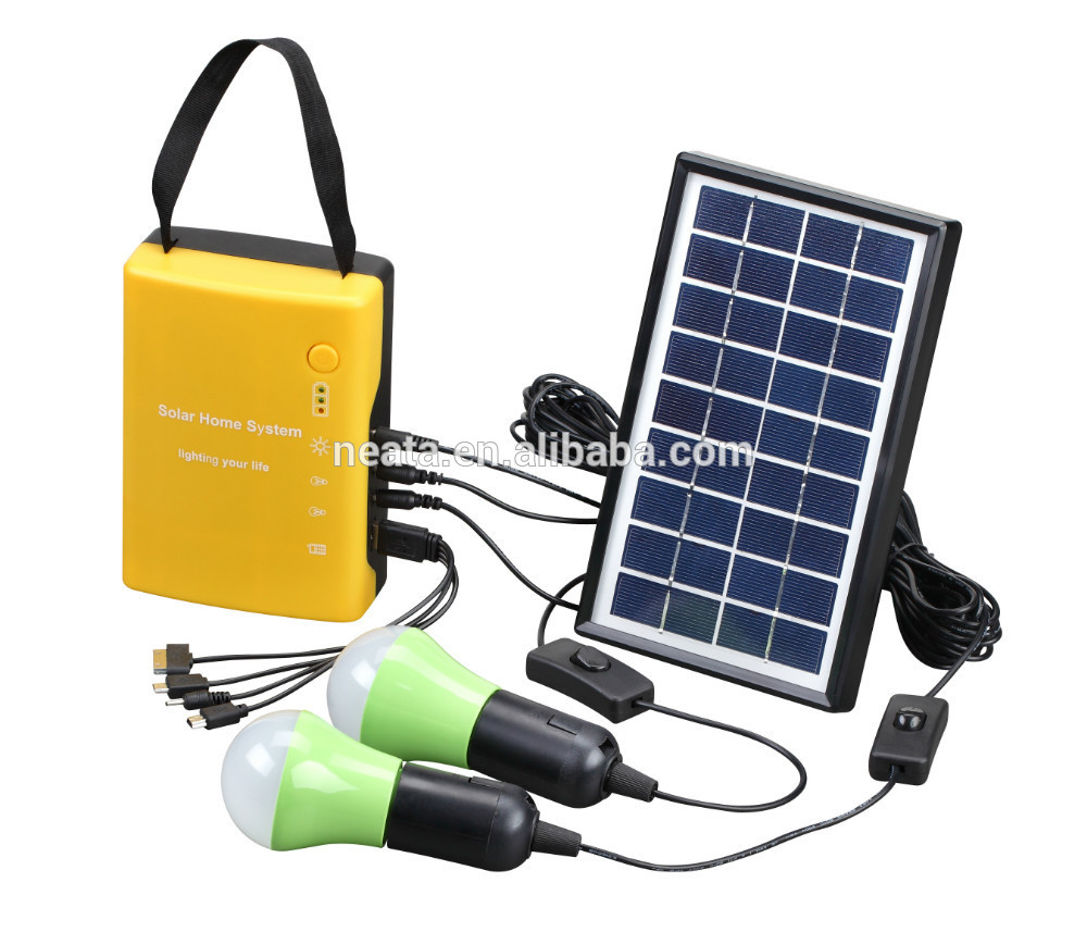 NEATA 2015 new products off grid solar power system with light/led lamp/usb