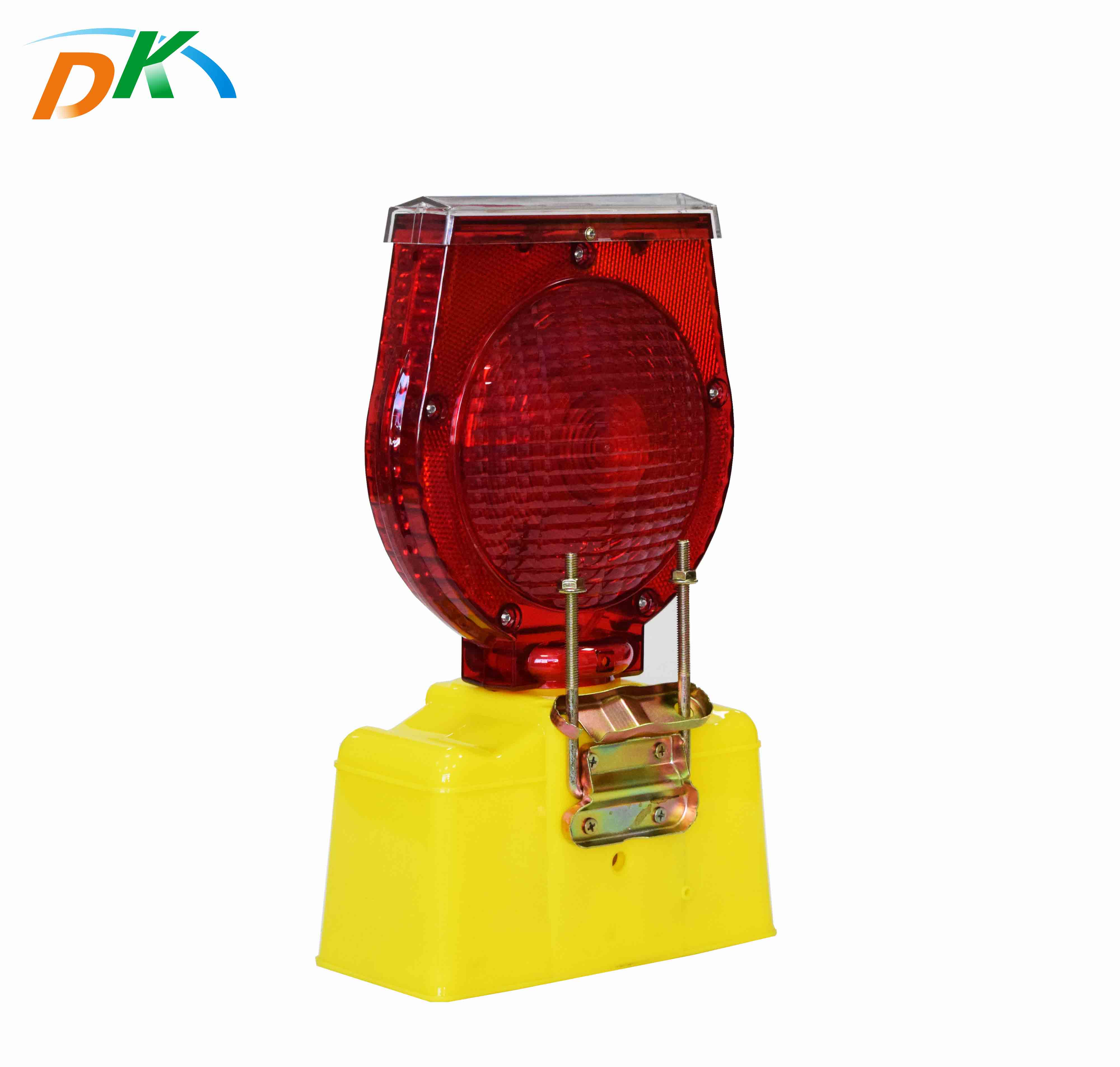 DK LED supplier solar panel LED blinking traffic warning light for roadway