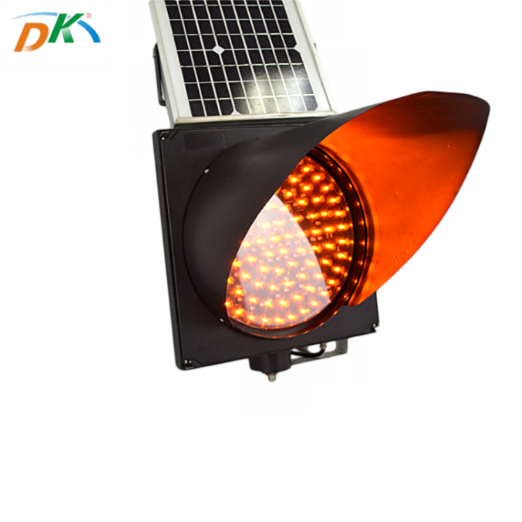 DK led High quality solar power led traffic warning flashing signal light