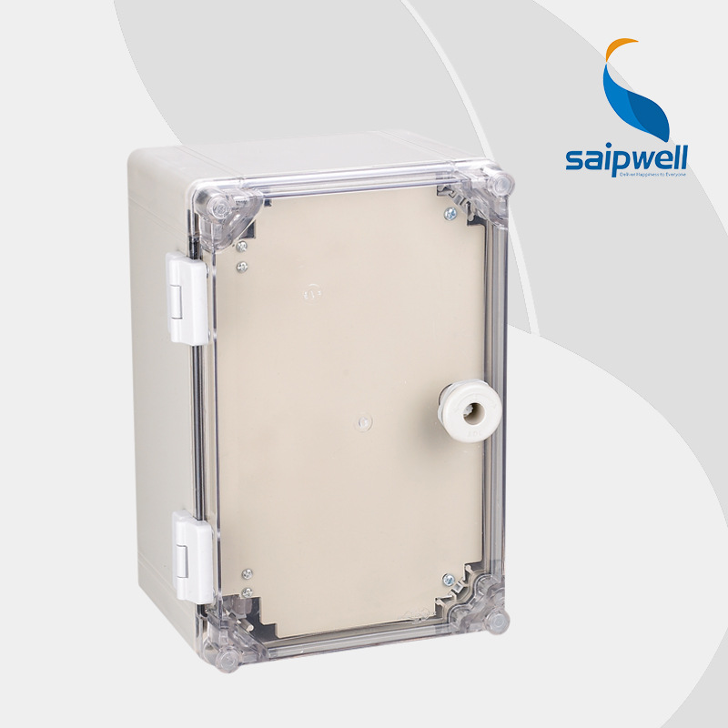 SAIPWELL Y IP66 SP-PT-605019 600*500*195 PC Material Transparent Cover With Lock Middle DoorWall Mounted Distribution Box