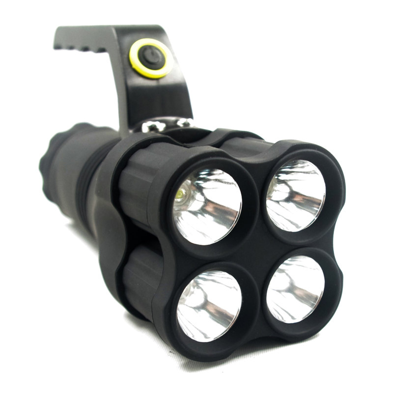 Promotion Cheap High Power ABS Plastic Blink Flood 4 LED Flashlight Set