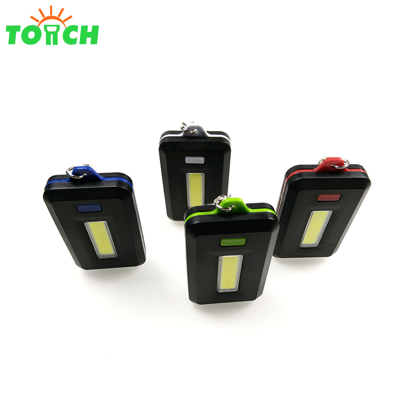 New Product Portable Mini Keychain Pocket Torch 3 Modes COB LED Light Flashlight Lamp Multicolor Mini-Torch Light