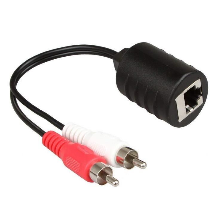 Wholesale Stereo RCA To Stereo RCA Audio Extender Cat5 2x RCA TO RJ45 Extension Cable