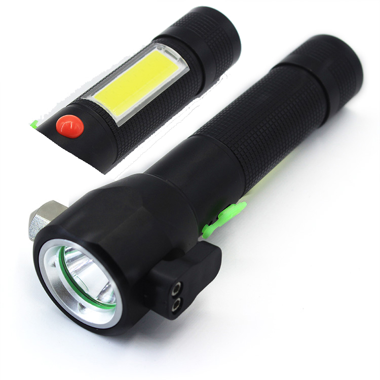 High Quality With USB Charge With Safe Hammer Cutting Led Rechargeable Flashlight