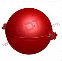 Heliport warning sphere and heliport obstruction ball fixed in the iron tower