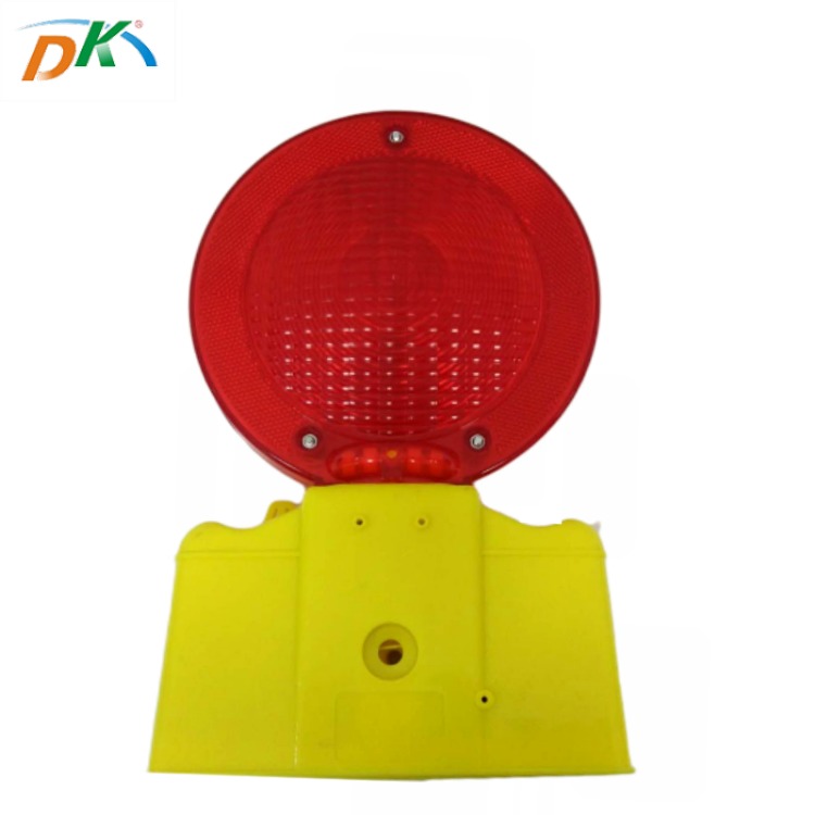 DK led battery power plastic roadway safety barricade blinking warning light