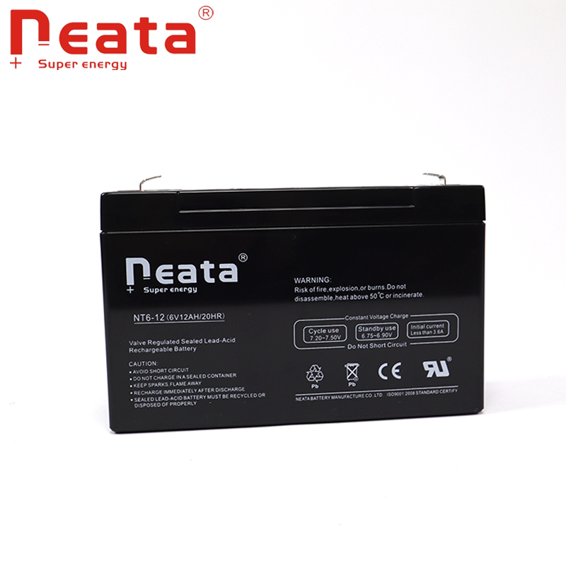 Long life rechargeable 6V12.0ah sealed lead acid  battery in solar storage battery