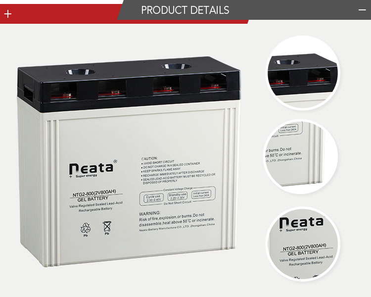 NEATA  Long Life PV/Solar Battery Solar Energy Storage Battery 2v 800ah VRLA Battery