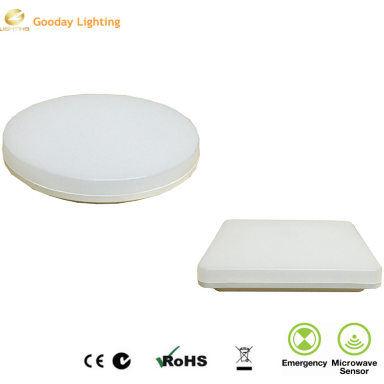 five years warranty 20w led ceiling light fixtures CCT 3000k/4000k/6000k adjustable 3 hours emergency time for nigh lighting