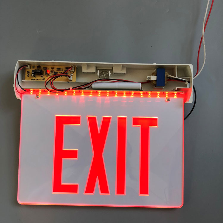 Canada market 120/347V rechargeable emergency light led exit sign