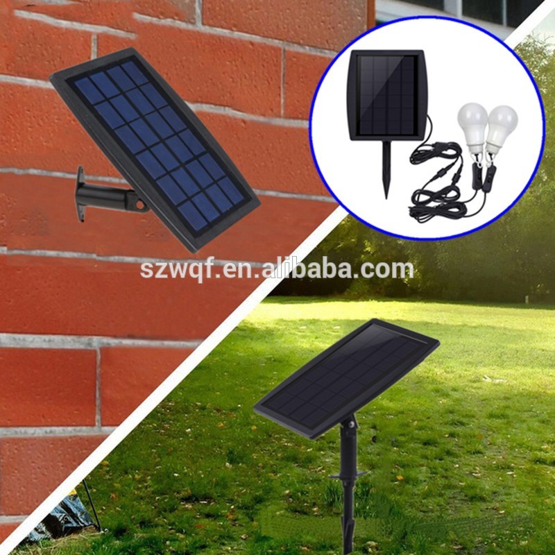 Durable 1 Year Warranty 2.5W Solar Bulb Kits With 2 Pcs Led Bulbs