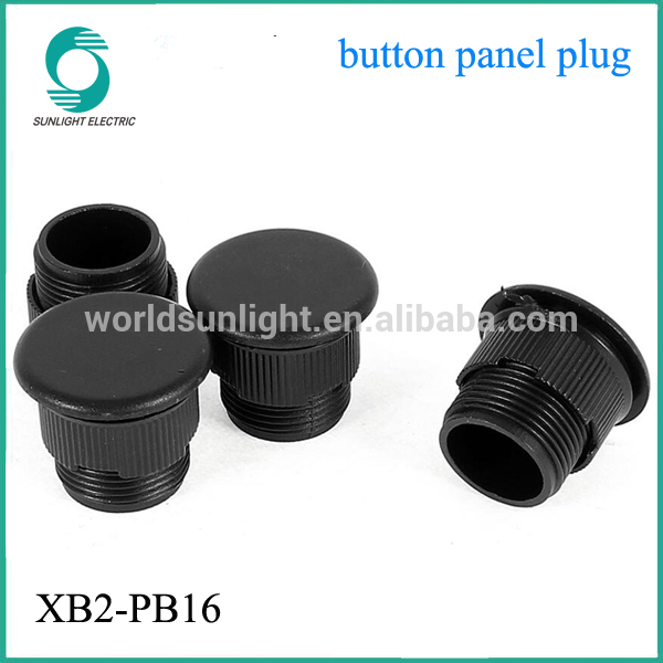 XB2-PB16 16Mm Mount Hole Black Plastic Push Button Switch Panel Plug Cover Cap