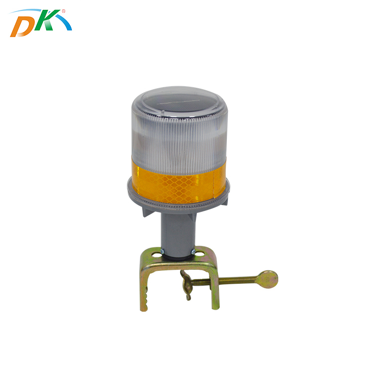 Solar LED beacon warning light/cone flashing light